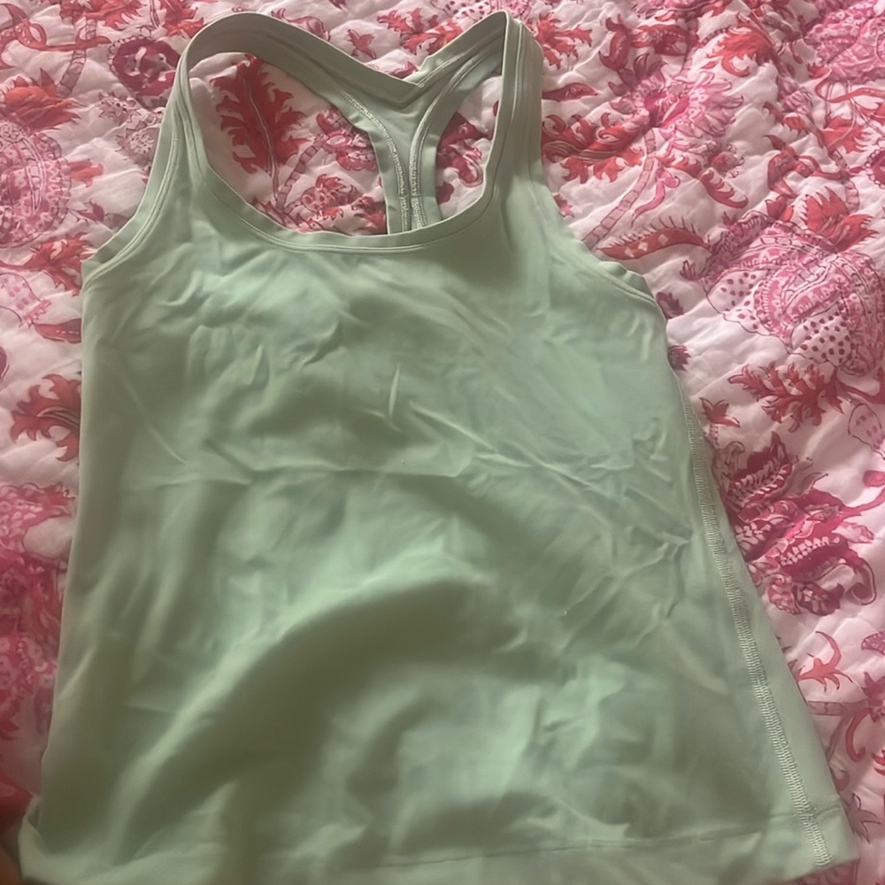 lululemon creamy mint cool racer back size 4